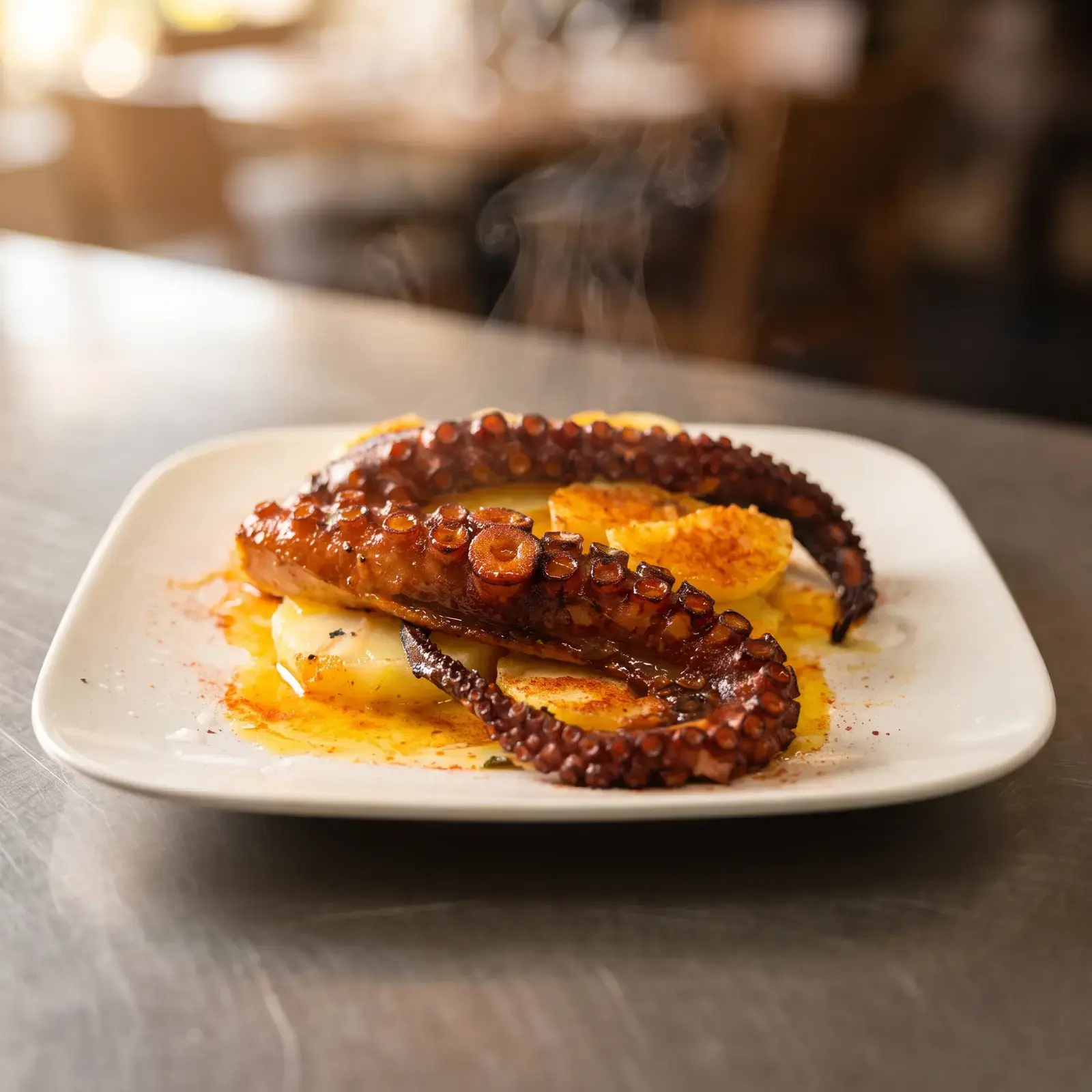 Pulpo braceado de La Iglesiona