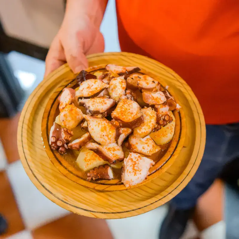 Pulpo preparado al estilo gallego
